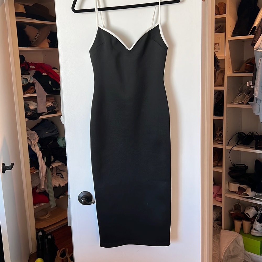 ASOS black and White Midi Tank Dress